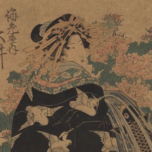 Кэйсай Эйсэн, 1790-1848 гг. Гравюра бидзин-га (bejin-ga), "Ойран из Ибия"