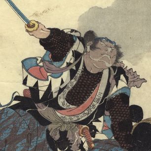 Утагава Куниёси, 1797-1861 гг. Гравюра "Миура Дзироэмон Канэцунэ"